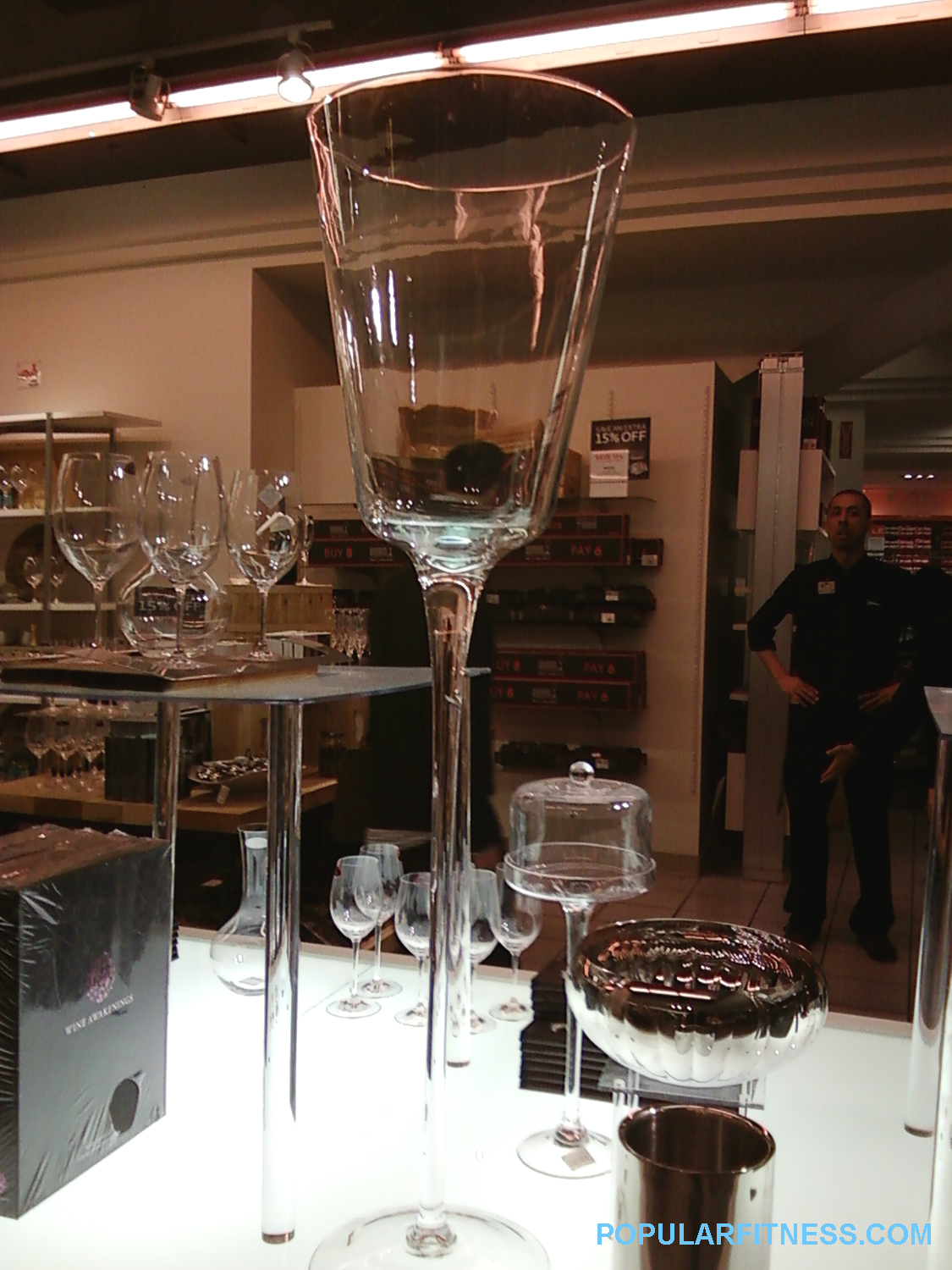 Huge, tall wine glass
